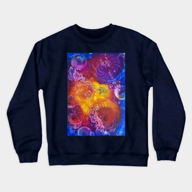 "Outer Space" American Art Awards Winner Crewneck Sweatshirt by animalpaintings